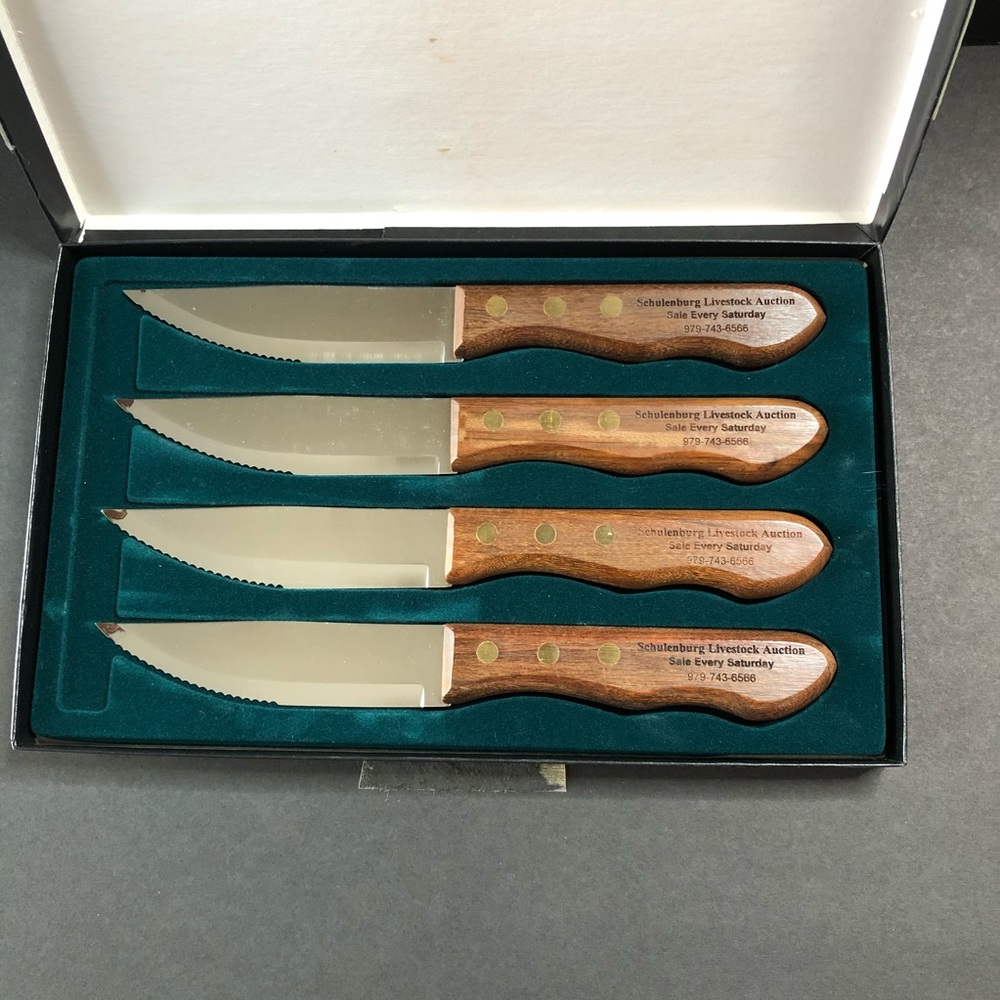 New in Box 4-pc Steak Knife Set, Made in Brazil